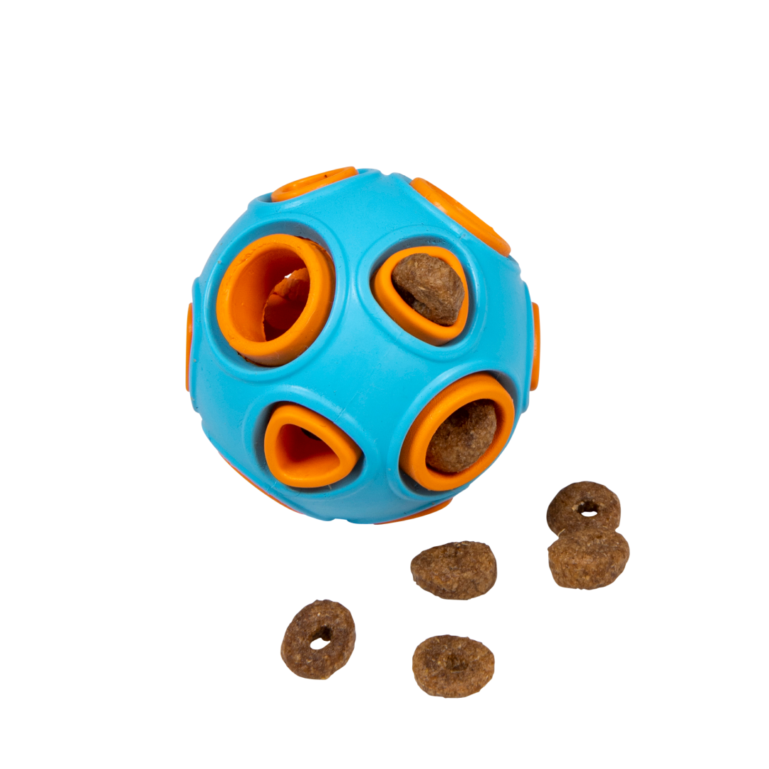 JV Playscent Rubberen Bal Met Gaten Blauw